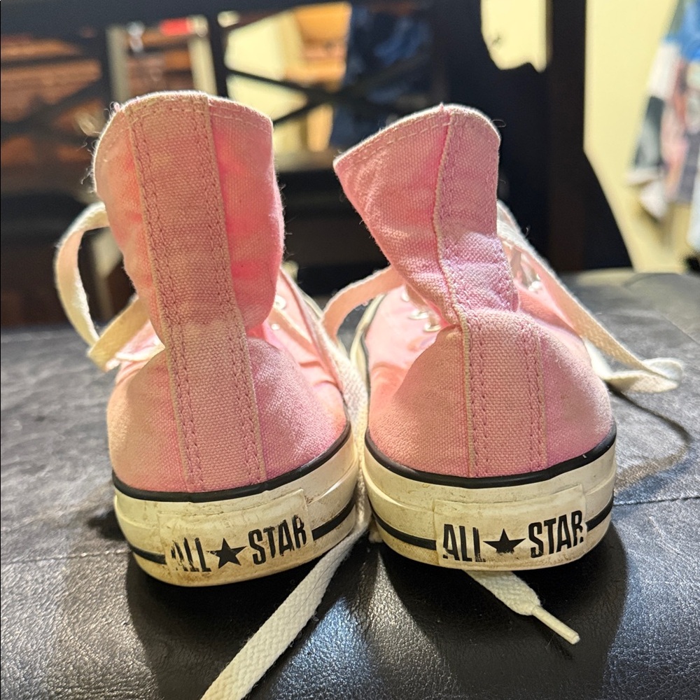 Converse Pink Canvas High-Tops - Picture 5 of 7